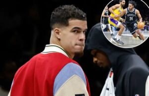 Michael Porter Jr. diz que a ‘personalidade’ de Cam Thomas levou à queda do Nets: ‘Ele realmente não fala com ninguém’ O jogador do Brooklyn Nets, Michael Porter Jr., no banco durante um jogo.