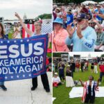 Milhares convergem para o National Mall para um grande festival religioso anunciado por Trump