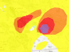 Milhares de pessoas são incentivadas a permanecer em casa na Califórnia por causa da qualidade do ar AirNow map shows the impacted areas