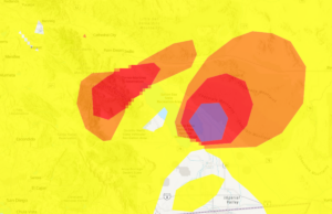 Milhares de pessoas são incentivadas a permanecer em casa na Califórnia por causa da qualidade do ar AirNow map shows the impacted areas