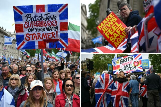 Milhares exigem ação contra o anti-semitismo em Londres à medida que aumentam os ataques a judeus no Reino Unido
