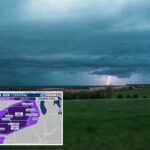 Milhões de Wisconsin ao Texas sob ameaça de granizo 'monstruoso' à medida que fortes tempestades se intensificam