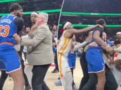 Mitchell Robinson ‘perdido no mundo’ após uma briga estridente de Hawks – e posta escavação NSFW Mitchell Robinson 'perdido no mundo' após uma briga estridente de Hawks - e posta escavação NSFW