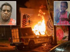 Motim irrompe por causa do suposto assassino de uma menina indígena australiana, autoridades pedem calma Motim irrompe por causa do suposto assassino de uma menina indígena australiana, autoridades pedem calma
