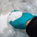 Lithium powder from recycled batteries at the Redwood Materials recycling and manufacturing facility in McCarran, Nevada, US, on Friday, March 22, 2024. Redwood plans to manufacture enough of cathode active material, responsible for a third of the cost of a battery, to build more than 1.3 million EVs a year by 2028, in addition to other battery components that have never been made in the US before
