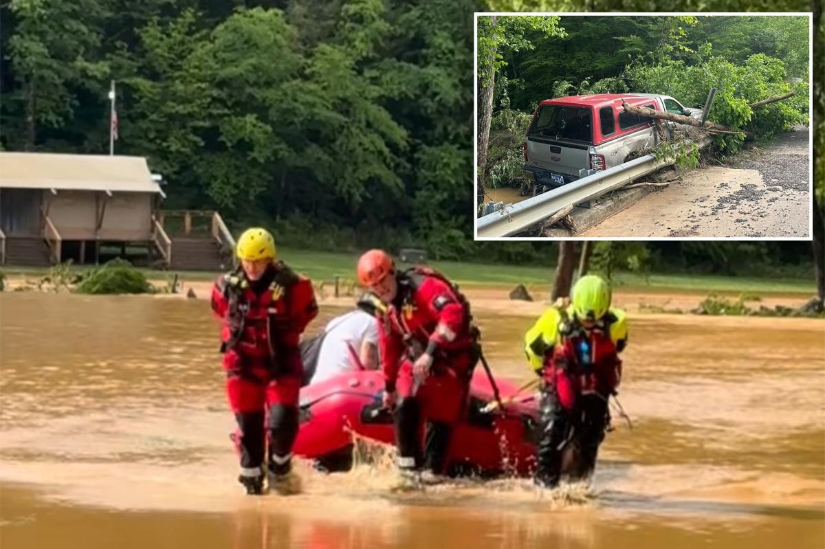 Mulher morta após ser arrastada por águas rápidas durante uma enchente no Tennessee