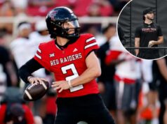 NCAA nega reintegração do Texas Tech QB Brendan Sorsby no escândalo de vício em jogos de azar Brendan Sorsby assiste ao dia profissional de futebol americano da NFL da Texas Tech.