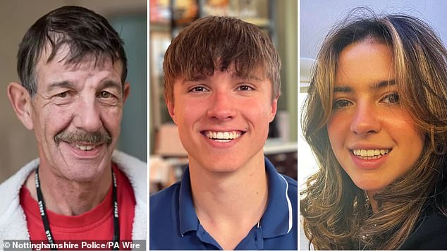 NHS Trust despede 11 funcionários por acessar indevidamente registros de Os estudantes Barnaby Webber e Grace O'Malley-Kumar (direita e centro) e o avô Ian Coates (esquerda) foram mortos a facadas pelo esquizofrênico paranóico Valdo Calocane em junho de 2023