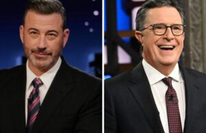 Na noite do show final de Stephen Colbert, Jimmy Kimmel irá ao ar uma reprise em homenagem a seu rival e amigo noturno Na noite do show final de Stephen Colbert, Jimmy Kimmel irá ao ar uma reprise em homenagem a seu rival e amigo noturno