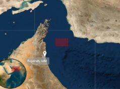 Navio é apreendido na costa dos Emirados Árabes Unidos e segue em direção ao Irã Um navio ancorado na costa leste dos Emirados Árabes Unidos foi apreendido e segue em direção às águas territoriais iranianas