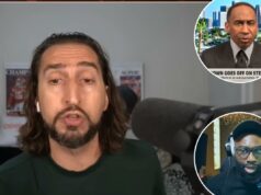 Nick Wright critica Stephen A. Smith pela feia rivalidade de Jaylen Brown: ‘Faz todos nós ficarmos mal’ Nick Wright criticou Stephen A. Smith em meio a sua última briga com Jaylen Brown.