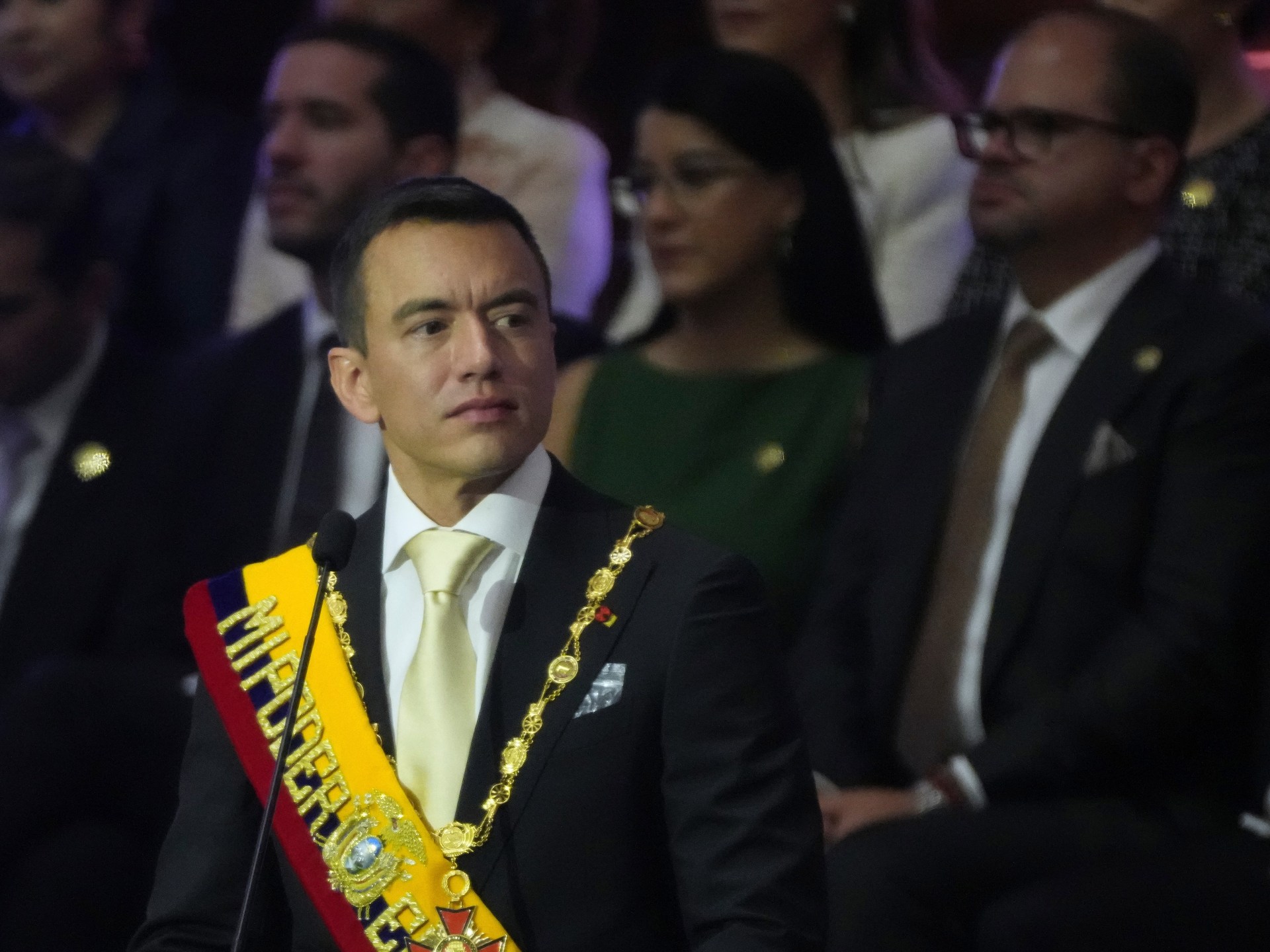 Noboa, do Equador, promete extraditar criminosos em discurso sobre o Estado da União