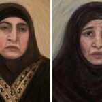Uma imagem combinada mostra (à esquerda) um esboço do tribunal representando Kawsar Ahmad, 53, também conhecido como Abbas, durante seu pedido de fiança em Melbourne, sexta-feira, 8 de maio de 2026 e (à direita) um esboço do tribunal representando Zeinab Ahmad durante seu pedido de fiança em Melbourne.