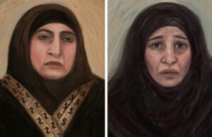 ‘Noivas do ISIS’ acusadas de escravidão permanecerão atrás das grades Uma imagem combinada mostra (à esquerda) um esboço do tribunal representando Kawsar Ahmad, 53, também conhecido como Abbas, durante seu pedido de fiança em Melbourne, sexta-feira, 8 de maio de 2026 e (à direita) um esboço do tribunal representando Zeinab Ahmad durante seu pedido de fiança em Melbourne.