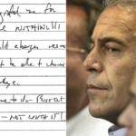 A suposta nota de suicídio de Jeffrey Epstein.