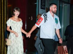 Novas fotos surgem de Taylor Swift no casamento do campeão do Super Bowl NEW YORK, NEW YORK - MAY 15: Taylor Swift and Travis Kelce are seen on May 15, 2026 in New York City. (Photo by Aeon/GCImages)