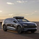 Lucid robotaxi with Lucid/Nuro/Uber branding
