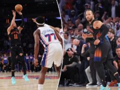 O 76ers não conseguiu segurar Jalen Brunson para sempre na hora crítica dos Knicks Jalen Brunson # 11, depois de acertar um arremesso que deu aos Knicks a vantagem no 4º quarto.