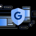 Um usuário circulando um texto suspeito em um smartphone para ativar um aviso de fraude de IA do Google.