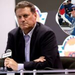 CEO da NASCAR, Steve O'Donnell, em conferência de imprensa.