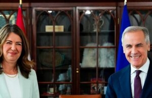 O Canadá está prestes a se separar? Questão do referendo sobre a independência de Alberta revelada A primeira-ministra de Alberta, Danielle Smith, com o primeiro-ministro do Canadá, Mark Carney, em Ottawa no início deste mês.