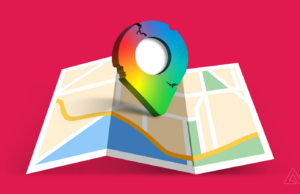 O Google Maps tem um grande problema e vai piorar em 2026 Colagem com uma mulher usando um smartphone em frente a um grande logotipo do Google Maps, ao lado de um carro azul em uma estrada.