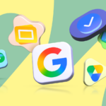Um smartphone com uma interface de inicialização vertical estilo Windows 95 e um grande cursor pixelado.