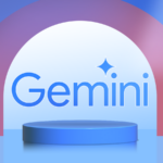 Ilustração mostrando o logotipo da Gemini no centro, cercado por ícones do Gmail, Docs, restaurante e viagens do Google.