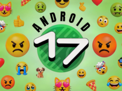 O Google está tornando os emojis do Android mais realistas. É exatamente por isso que estão piorando. Uma mão segurando um smartphone exibindo uma tela inicial minimalista do Android 17.