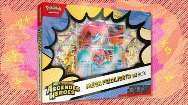 O Pokémon TCG Ascended Heroes Mega Feraligatr ex Box custa O Pokémon TCG Ascended Heroes Mega Feraligatr ex Box custa menos de US$ 70 na Amazon – aja rápido para economizar mais de US$ 10