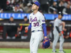 O apaziguador do Mets, Luke Weaver, tem ‘boas lembranças’ da gestão dos Yankees O arremessador substituto do New York Mets, Luke Weaver (30), gesticula após abandonar o time na oitava entrada contra o