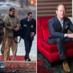 O ex-chefe sênior da Marinha dos EUA, Rob O'Neill, camuflado no deserto, segurando um rifle e um capacete.