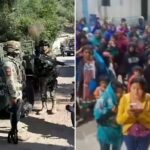 O aumento da violência dos cartéis no centro do México força entre 800 e 1.000 famílias a fugirem de suas casas