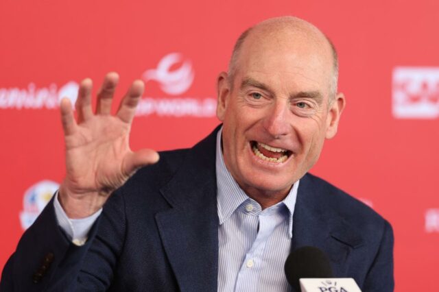 Jim Furyk fala em coletiva de imprensa antes do PGA Championship.