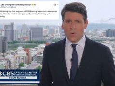 O cinegrafista do CBS Evening News desmaia em aparente ‘emergência médica’ durante transmissão ao vivo Tony Dokoupil reportando para CBS Evening News de Taiwan.