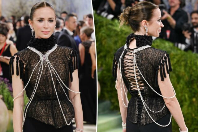 O colar de pérolas e diamantes do Met Gala 2026 de Emily Blunt vale meio milhão de dólares
