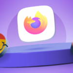 Logotipo da LibreWolf exibido em um pódio, com logotipos quebrados do Chrome em cada lado.