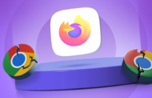 O controle do Google está diminuindo: por que mudei toda a minha vida para um navegador de código aberto Logotipo da LibreWolf exibido em um pódio, com logotipos quebrados do Chrome em cada lado.