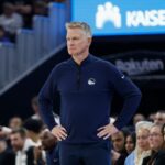 Golden State Warriors head coach Steve Kerr at game against New Orleans Pelicans