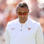 Head coach Steve Sarkisian of the Texas Longhorns