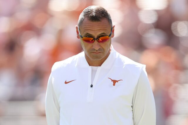 Head coach Steve Sarkisian of the Texas Longhorns