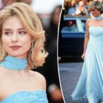 O icônico vestido azul da princesa Diana no Festival de Cinema de Cannes retorna depois de quase 40 anos