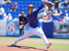 O lutador Jonah Tong lança seis entradas de um golpe no Triple-A para encorajar a assinatura do Mets O arremessador do New York Mets, Jonah Tong, lança um arremesso durante o treinamento de primavera.