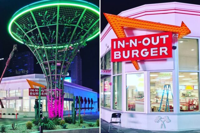O maior In-N-Out do mundo se aproxima da tão esperada O maior In-N-Out do mundo se aproxima da tão esperada data de inauguração, à medida que novas fotos revelam o progresso