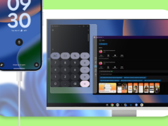 O modo Desktop do Android 16 é finalmente uma potência no estilo Windows Tela exibindo uma interface de desktop do Android com um Google Pixel próximo a ele e alguns mascotes do Android em segundo plano