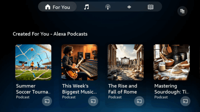 O novo recurso Alexa + da Amazon pode gerar episódios O novo recurso Alexa + da Amazon pode gerar episódios de podcast