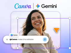 O novo truque do Gemini pode salvar seus designs gerados por IA um telefone na mão com um papel de parede abstrato ao lado do logotipo do Google Gemini