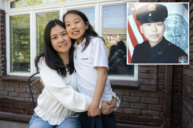 O presente de dia das mães da viúva da polícia de Nova York é um 'bebê milagroso' que mantém viva a memória do marido

