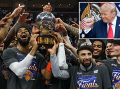 O presidente Trump poderá assistir ao jogo das finais da NBA dos Knicks no Madison Square Garden O presidente Trump poderá assistir ao jogo das finais da NBA dos Knicks no Madison Square Garden