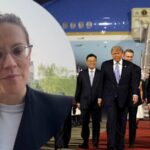 O presidente dos EUA, Donald Trump, chega a Pequim para cúpula com o líder chinês Xi Jinping